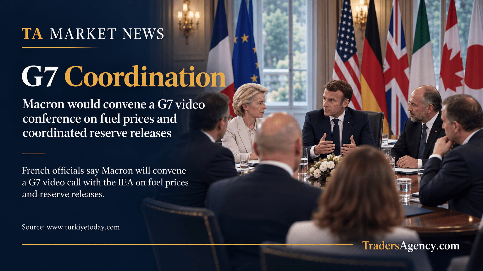 European officials seated around a conference table with EU and national flags, discussing energy policy.
