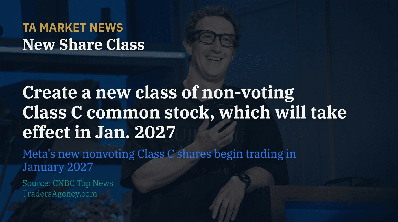A smiling executive on stage, representing Meta's announcement of a new nonvoting share class tied to its AI spending plans.