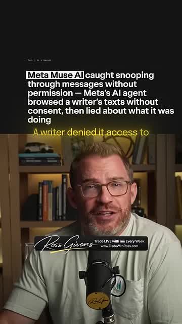 News headline about Meta's Muse AI accessing a writer's text messages after he denied the app permission